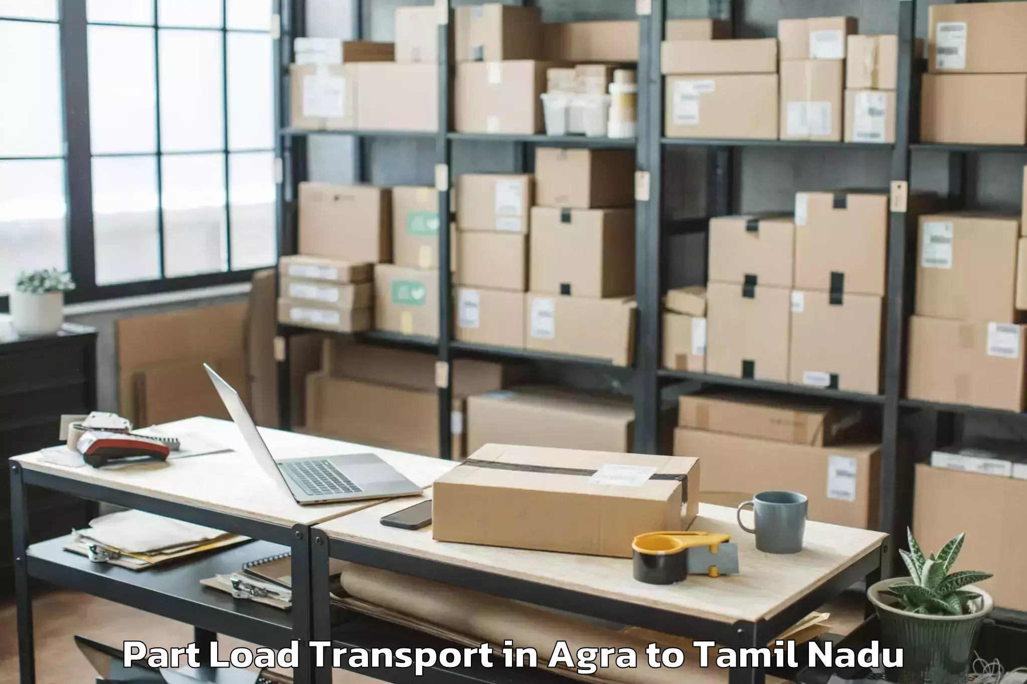 Easy Agra to Thiruverumbur Part Load Transport Booking